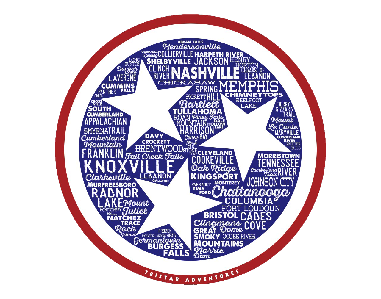 Tennessee Destination Decal - Tristar Adventures.