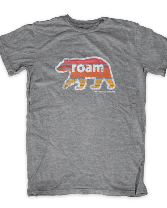 orange sunset roam bear tristar adventures shirt