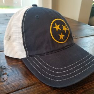 Relaxed fit navy gold white tristar hat cap adventures tennessee 1