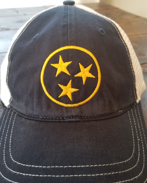 Relaxed fit navy gold white tristar hat cap adventures tennessee