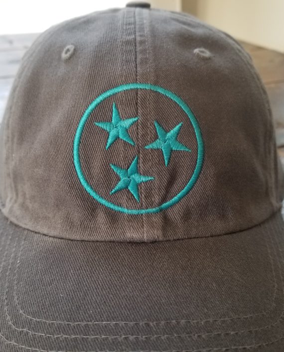 Dad Cap Tristar Adventures Grey Teal Tennessee