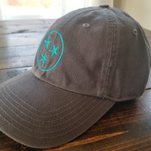 Dad Cap Tristar Adventures Grey Teal Tennessee Hat