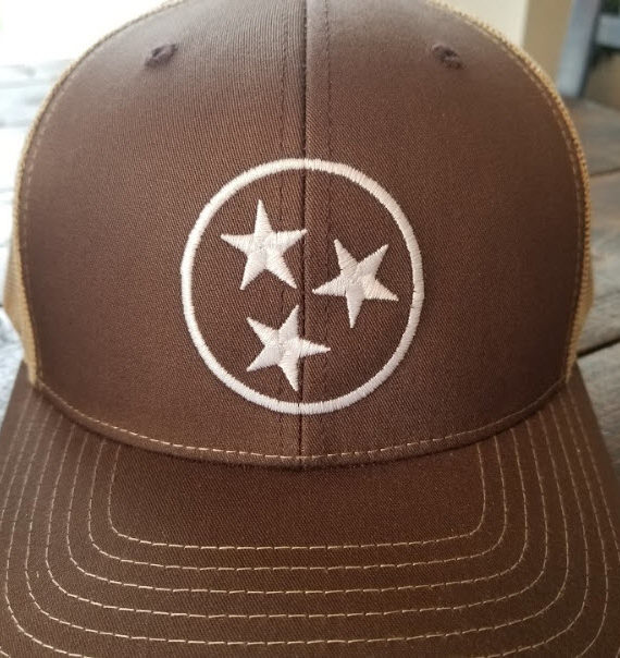 Brown and Khaki Tristar Hat 2