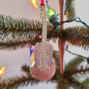 Guitar Tennessee Memphis Nashville Opry Christmas Pewter Ornament