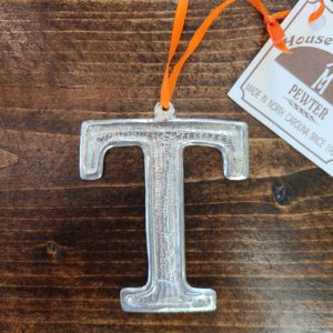 Tennessee Orange T Pewter Ornament