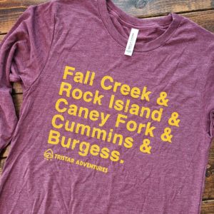 Tristar Adventures long sleeve state parks shirt Maroon Triblend