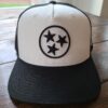 Tristar Adventures Black and White Tennessee Hat Cap Trucker