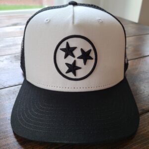 Tristar Adventures Black and White Tennessee Hat Cap Trucker