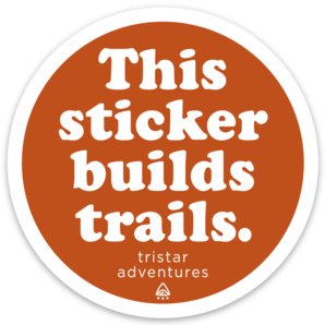 This Trail – Orange and White Decal Tristar Adventures